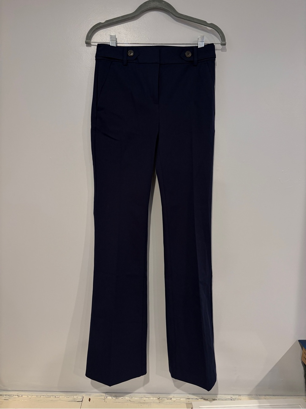 LOFT Navy Boot-Cut Dress Pants